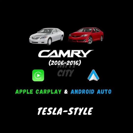 Toyota Camry 2006-2016 Apple CarPlay & Android Auto Tesla-Style - Nifty City