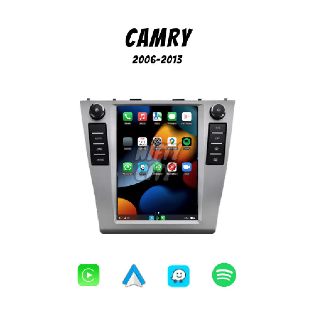 Toyota Camry 2006-2016 Apple CarPlay & Android Auto Tesla-Style - Nifty City
