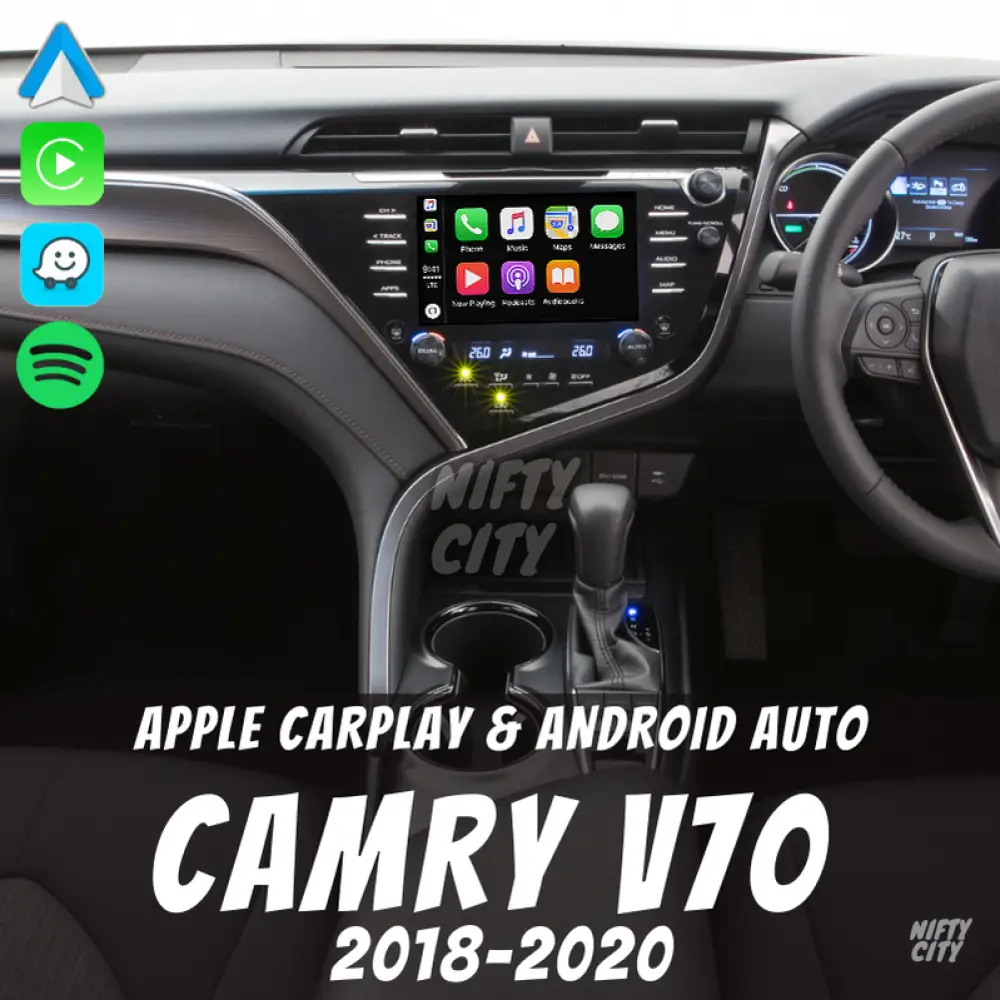 Toyota Camry 2018-2020 Apple CarPlay & Android Auto OEM Integration - Nifty City