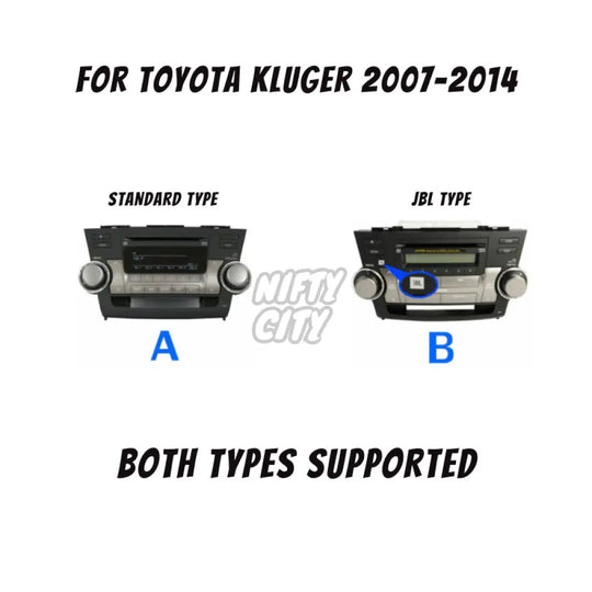 Toyota Kluger 2007-2014 Apple CarPlay & Android Auto Integration - Nifty City