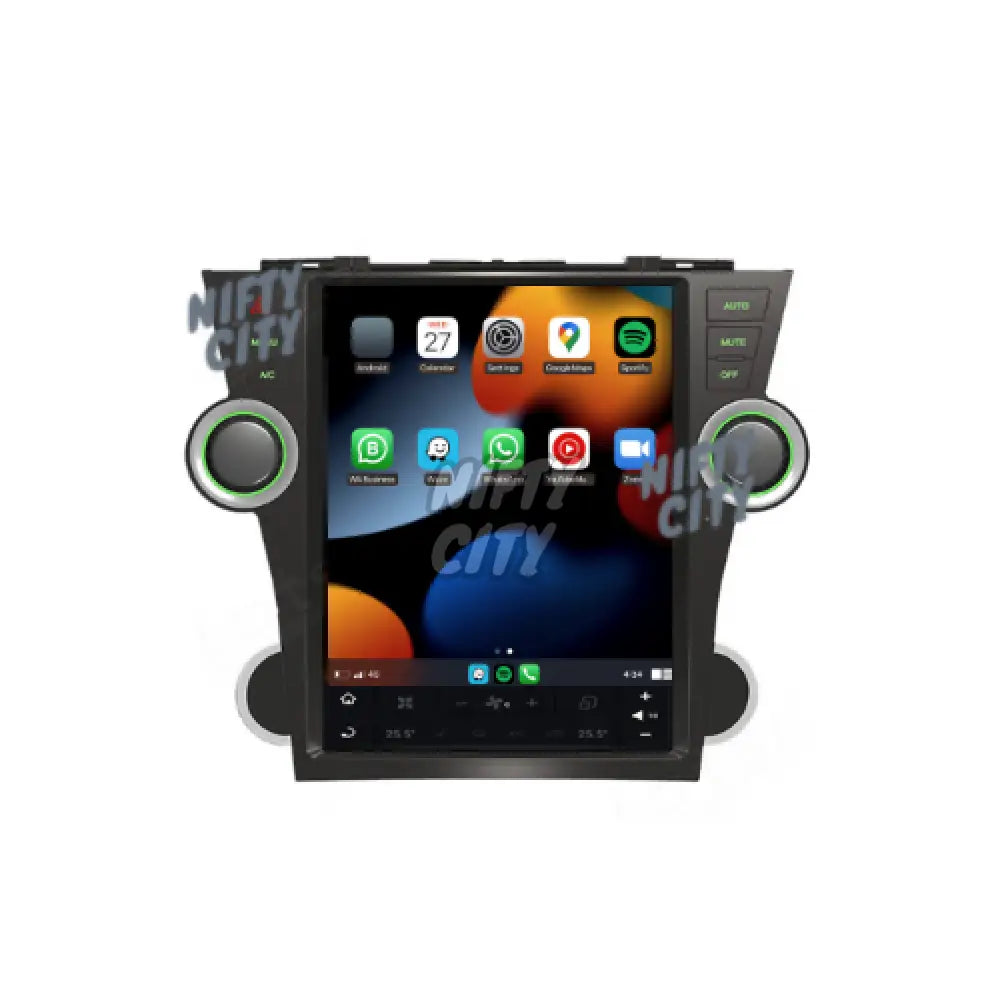 Toyota Kluger 2008-2014 Apple CarPlay & Android Auto Tesla-Style - Nifty City