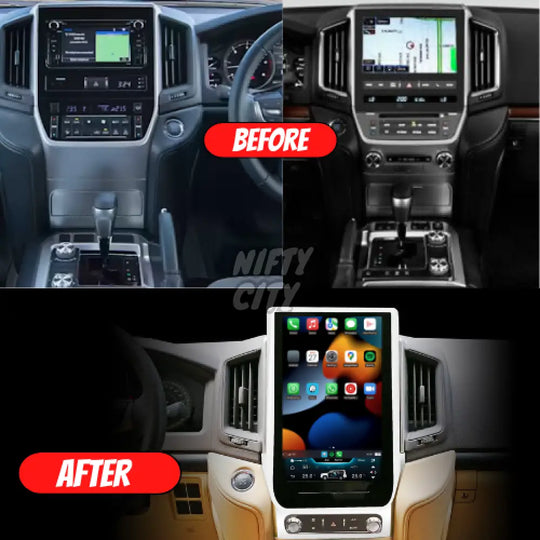 Toyota LC 200 2008-2020 Apple CarPlay & Android Auto Tesla-Style - Nifty City
