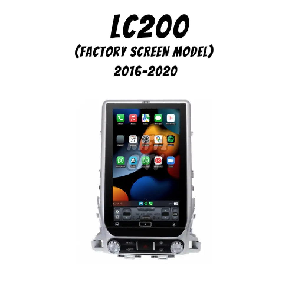 Toyota LC 200 2008-2020 Apple CarPlay & Android Auto Tesla-Style - Nifty City