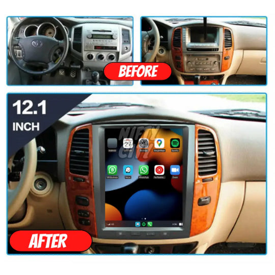 Toyota LC 200 2008-2020 Apple CarPlay & Android Auto Tesla-Style - Nifty City