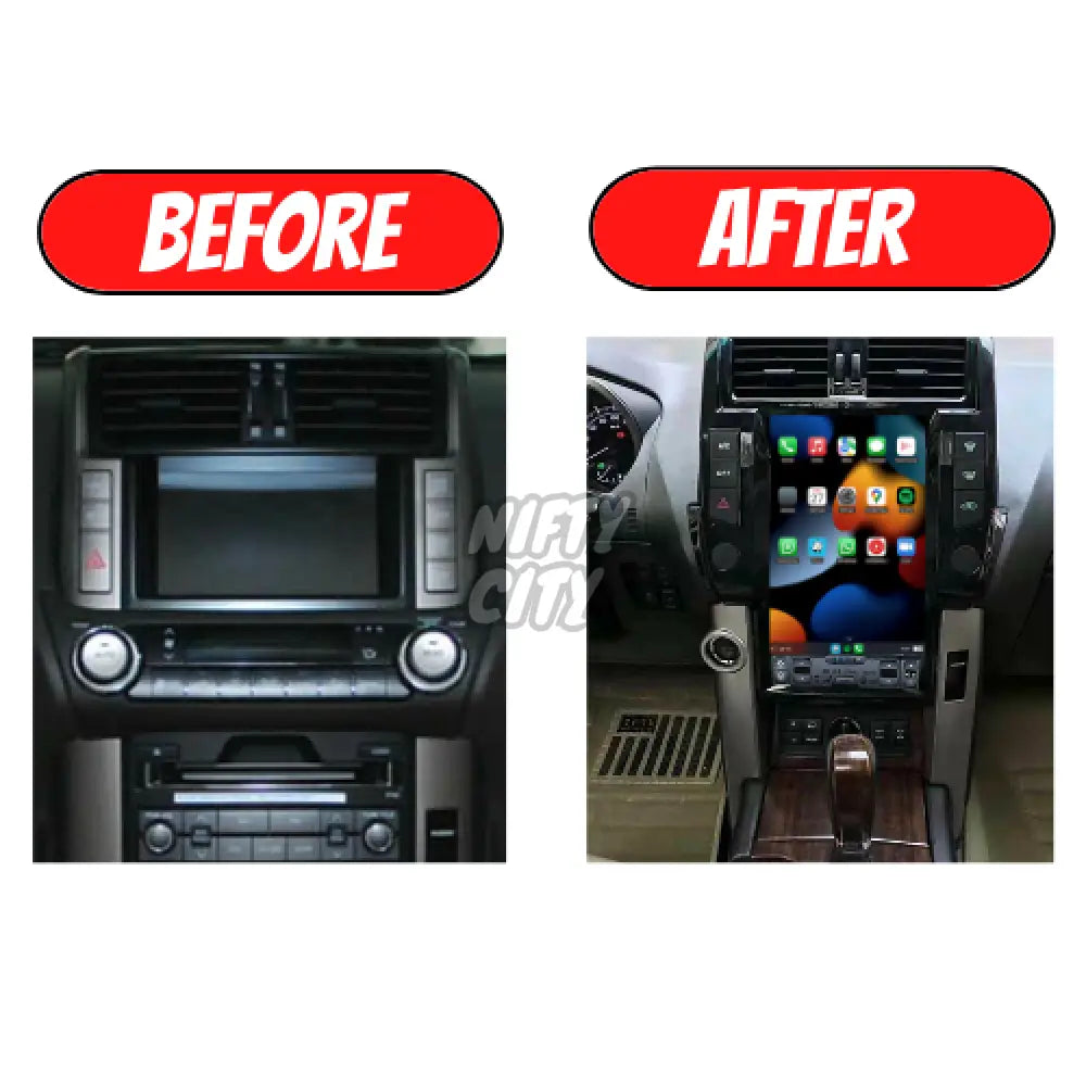 Toyota LC Prado 2002-2014 Apple CarPlay & Android Auto Tesla-Style - Nifty City