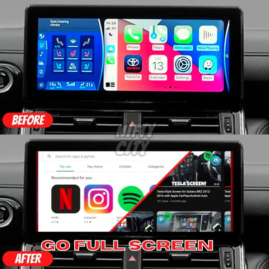 Toyota LC300 2022-2024 Apple CarPlay & Android Auto Full Screen! - Nifty City