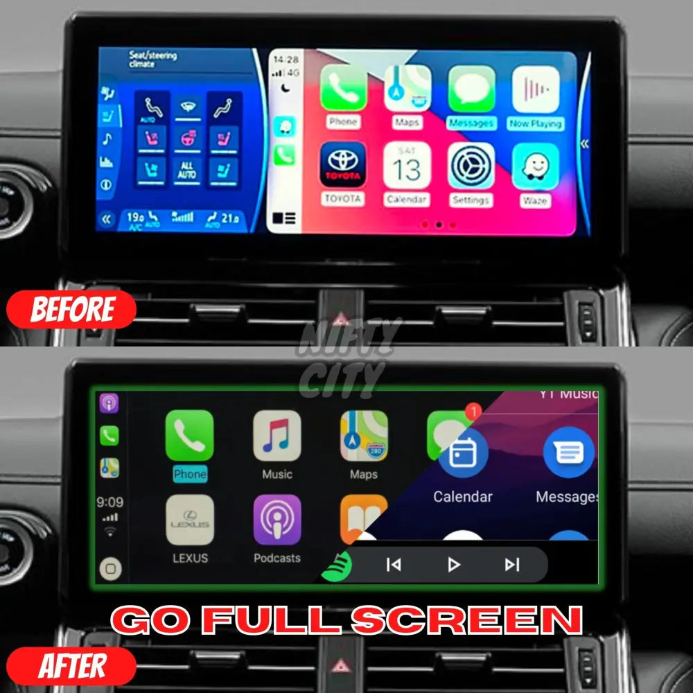Toyota LC300 2022-2024 Apple CarPlay & Android Auto Full Screen! - Nifty City