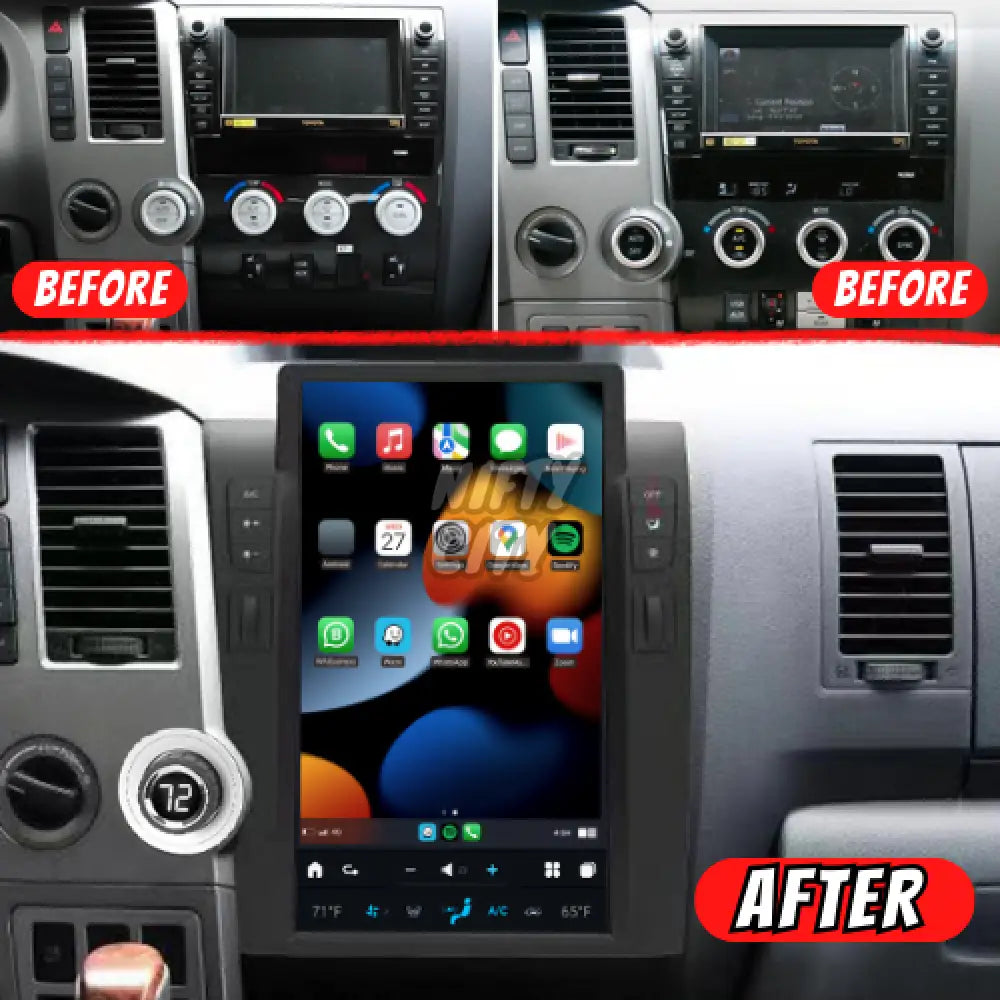 Toyota Sequoia 2007-2013 Apple CarPlay & Android Auto Tesla-Style 13.6" - Nifty City