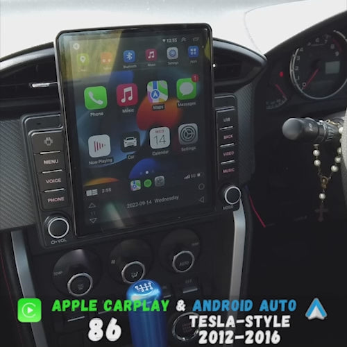 Toyota GT 86 2012-2020 Apple CarPlay & Android Auto Tesla Screen