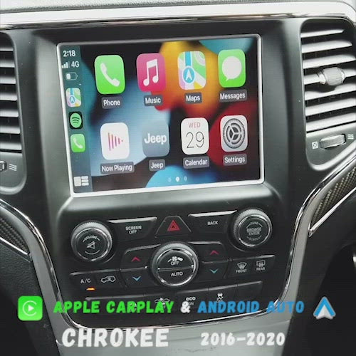 Jeep Cherokee 2016-2020 Apple CarPlay & Android Auto OEM Integration