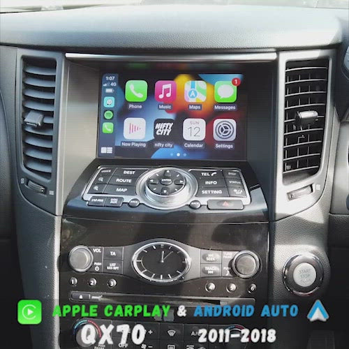 Infiniti QX70 2011-2018 Apple CarPlay & Android Auto OEM Integration